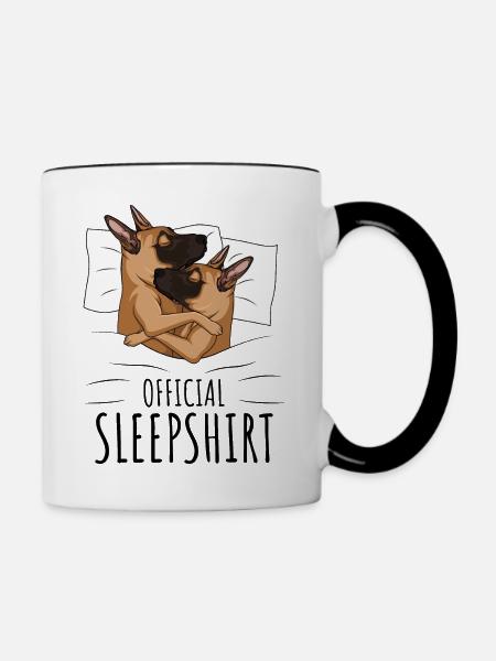 Malinois - Tasse zweifarbig - Weiß/Schwarz