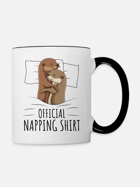 Otter - Tasse zweifarbig - Weiß/Schwarz