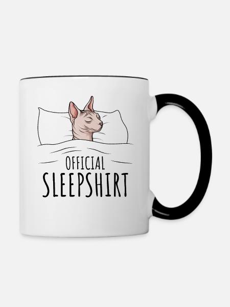 Sphynx Katze - Tasse zweifarbig - Weiß/Schwarz