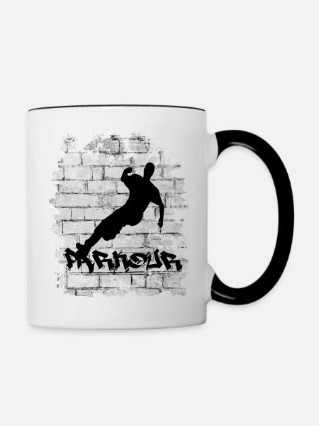 Parkour - Contrasting Mug - white/black