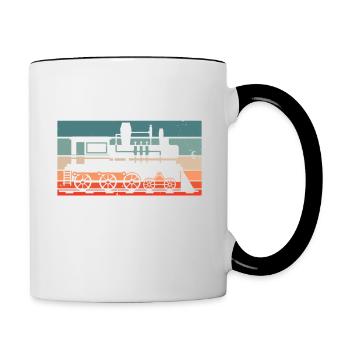 Railroad Train Engineer Future Train Driver - Contrasting Mug - white/black - Right