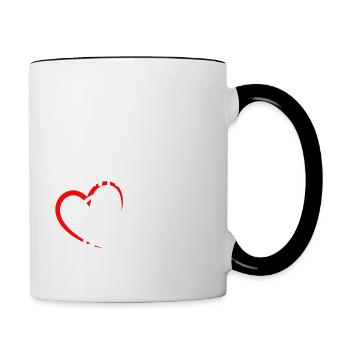 La vie est meilleure avec mon garçon - Mug contrasté - blanc/noir - Droite