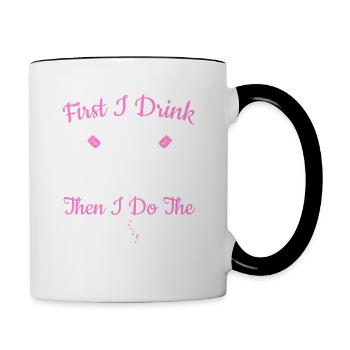 Nail Artist Drink Coffee Nails Nail Tech - Contrasting Mug - white/black - Right