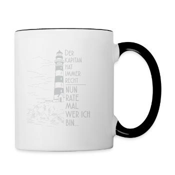 Sailing Captain Boater Sailing Trip Sail - Contrasting Mug - white/black - Right