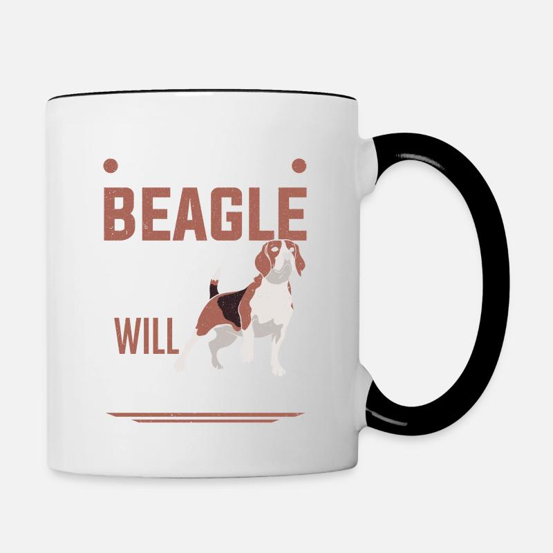 Propriétaire de chien Beagle si vous avez un Beagle - Mug contrasté - blanc/noir