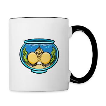 Aquarium Gift Aquarist Fish Keeping Lover - Contrasting Mug - white/black - Right