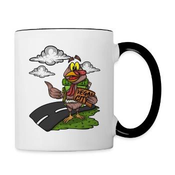 Holiday Thanksgiving No Meat Turkey - Contrasting Mug - white/black - Right