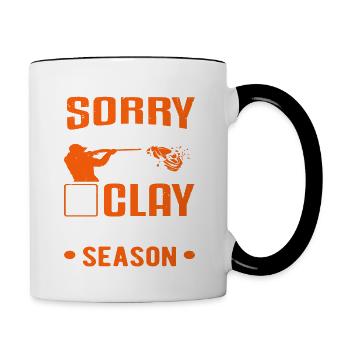 Shooting I Can't Clay Skeet Shooting Saison - Tasse zweifarbig - Weiß/Schwarz - Rechts