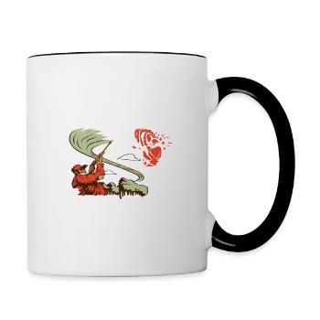 Meine Aufgabe ist es, Clays Clay Skeet Shooting zu brechen - Tasse zweifarbig - Weiß/Schwarz - Rechts