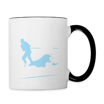 Leben hinter dem Griff Wakeboard Wakeboarding - Tasse zweifarbig - Weiß/Schwarz - Rechts