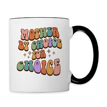 Mother By Choice For Choice - Contrasting Mug - white/black - Right