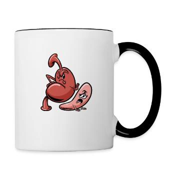 Ich bin fertig mit Ihnen Magen-Sleeve-Bariatrische Chirurgie - Tasse zweifarbig - Weiß/Schwarz - Rechts