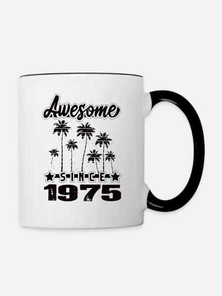Awesome Since 1975 - Tasse zweifarbig - Weiß/Schwarz