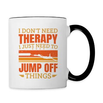 I Just Need To Jump Off Things Cliff Jumping - Contrasting Mug - white/black - Right