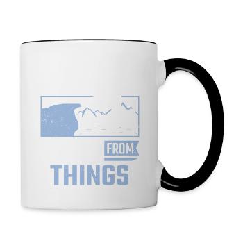 Real Men Jump From Things Cliff Jumping - Contrasting Mug - white/black - Right