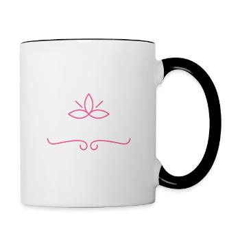 Namaste - Mug contrasté - blanc/noir - Droite