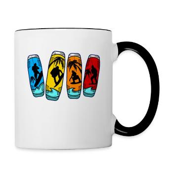 Wakeboarding Wakeboards Wakeboarder Wakeboard - Tasse zweifarbig - Weiß/Schwarz - Rechts