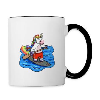 SUP Paddle Enfants Licorne Stand Up Paddle - Mug contrasté - blanc/noir - Droite