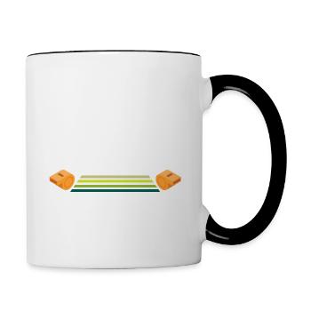 Anstaltsleitung - alles tanzt nach meiner Pfeife - Tasse zweifarbig - Weiß/Schwarz - Rechts