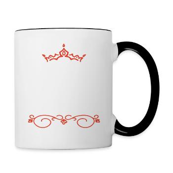 les princesses sont nées en décembre - Mug contrasté - blanc/noir - Droite