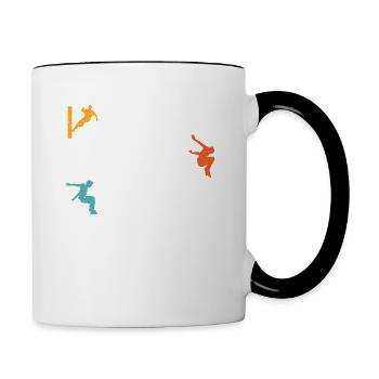Running Jumping Landing Expert Free Runner - Mug contrasté - blanc/noir - Droite