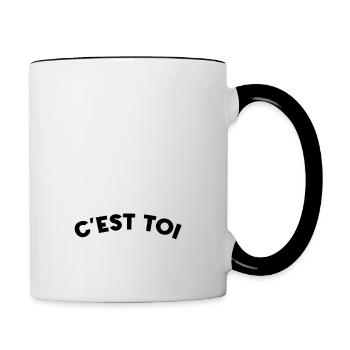 Tout ce que je veux pour Noël c'est toi - Mug contrasté - blanc/noir - Droite