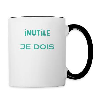Inutile de me dire ce que je dois faire. - Mug contrasté - blanc/noir - Droite