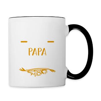 Je vais être papa bordel - Mug contrasté - blanc/noir - Droite
