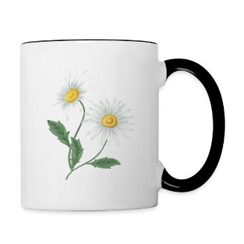 Camomille - Mug contrasté - blanc/noir - Droite