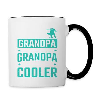 Salsa Grand-père Beaucoup plus cool Danse latine Sala - Mug contrasté - blanc/noir - Droite