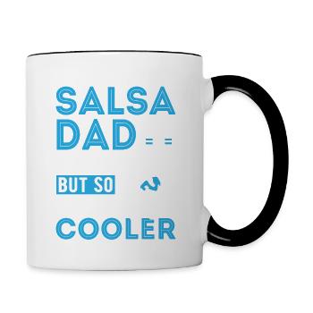 Latin Dance Salsa Mom Much Cooler Salsa - Contrasting Mug - white/black - Right