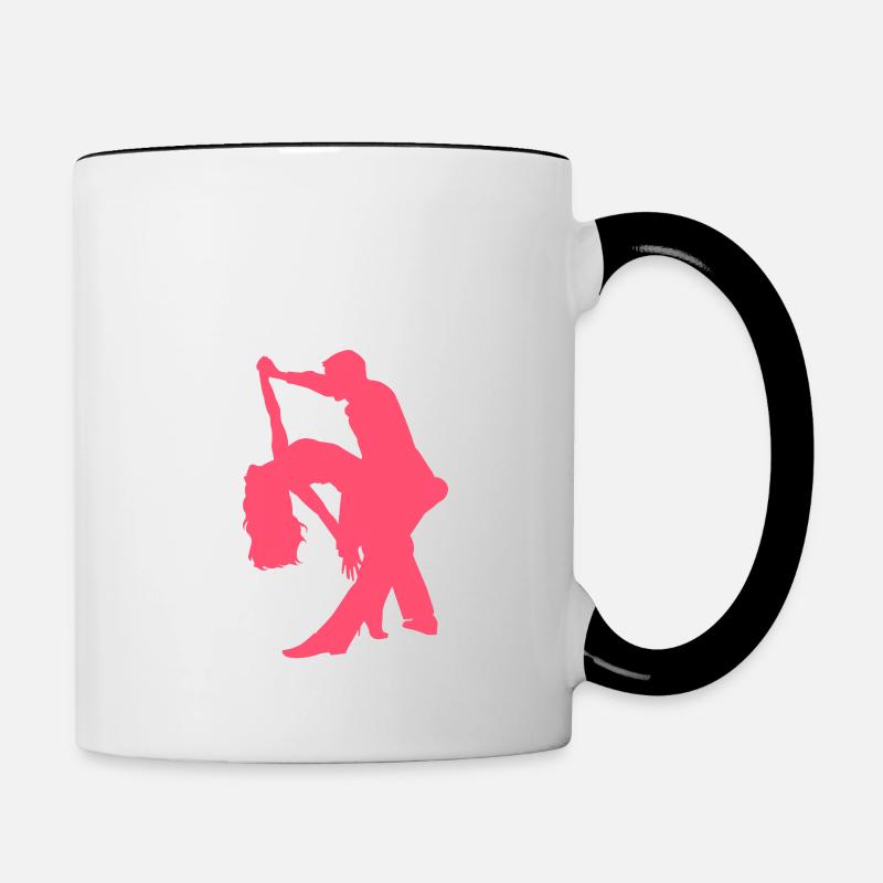 Danseuse de Salsa Danse Latine Just Salsa - Mug contrasté - blanc/noir