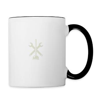 oui je suis plombier - Mug contrasté - blanc/noir - Droite