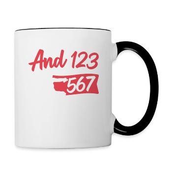 Danseur de salsa Danse latine et 123 567 Salsa - Mug contrasté - blanc/noir - Droite