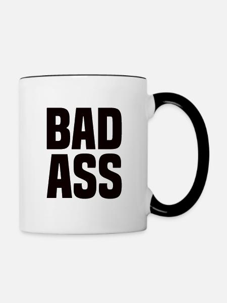 Bad Ass - Tasse zweifarbig - Weiß/Schwarz