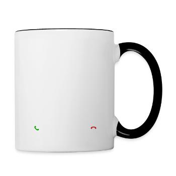 je peux pas j'avais checké ma console - Mug contrasté - blanc/noir - Droite