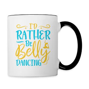 I'd Rather Be Belly Dancing Belly Dance - Contrasting Mug - white/black - Right