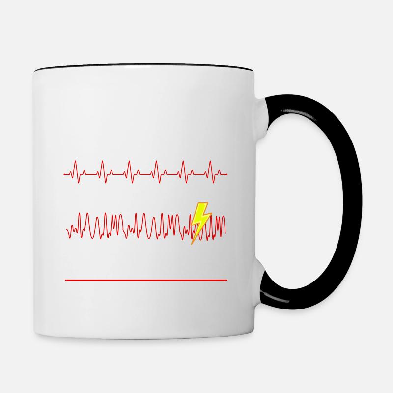 La vérité sur la défibrillation - Mug contrasté - blanc/noir