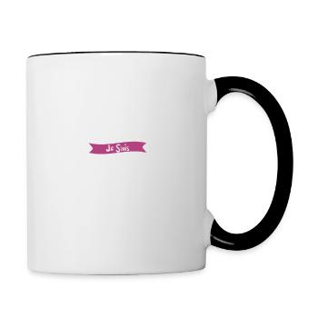 j'suis pas vieux vintage - Mug contrasté - blanc/noir - Droite