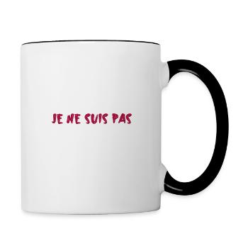 je ne suis pigeon - Mug contrasté - blanc/noir - Droite