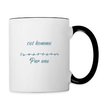 Désolé cet homme est déjà pris par une femme - Mug contrasté - blanc/noir - Droite