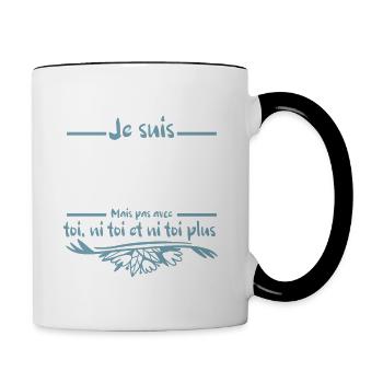Je suis sociable mais pas avec toi - Mug contrasté - blanc/noir - Droite