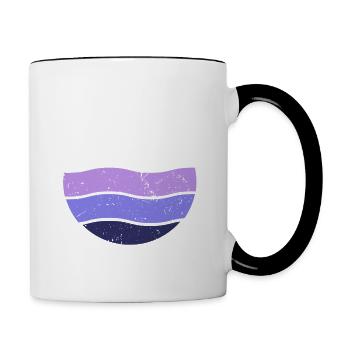 Sailor Sunset Voilier Skipper Capitaine Voile - Mug contrasté - blanc/noir - Droite
