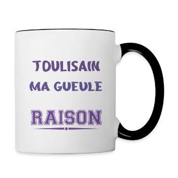 Je suis Toulousain - Mug contrasté - blanc/noir - Droite