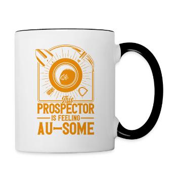 Gold Panner Gold Miner Gold Digger Gift - Contrasting Mug - white/black - Right