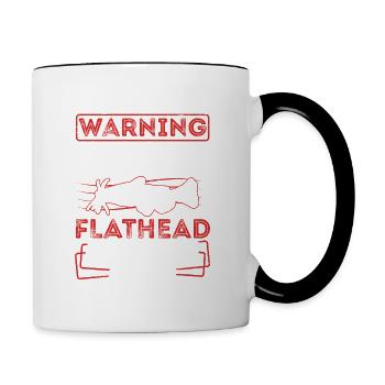 Catfishing Fischer Plattkopf Wels Angeln - Tasse zweifarbig - Weiß/Schwarz - Rechts