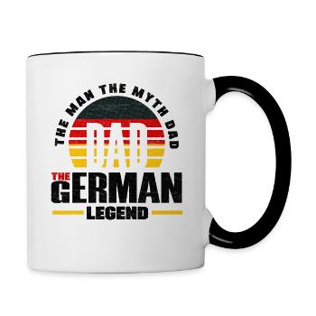 German Germany German Flag Fathers Day - Tasse zweifarbig - Weiß/Schwarz - Rechts