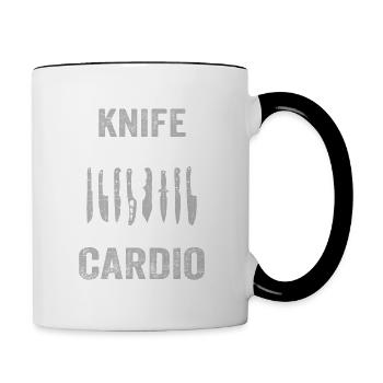 Knife Making Is My Cardio Knife Maker Bladesmith - Contrasting Mug - white/black - Right