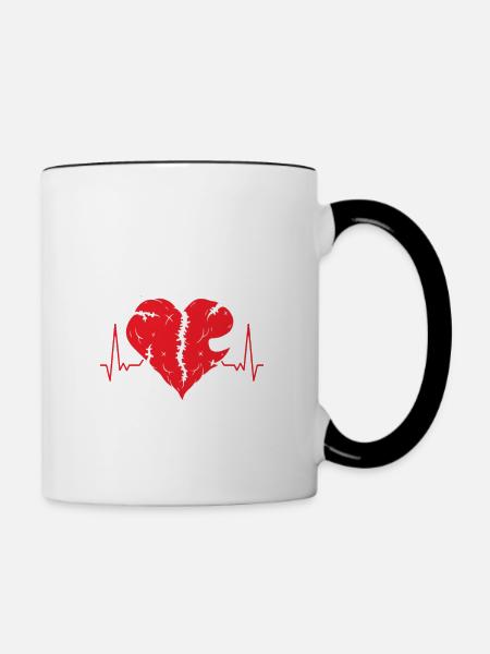 Herztransplantation Überlebende Open-Heart Recovery Geschenk - Tasse zweifarbig - Weiß/Schwarz
