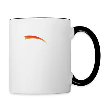 Skeleton Baseball Spieler Hitter Sunset Baseball - Tasse zweifarbig - Weiß/Schwarz - Rechts